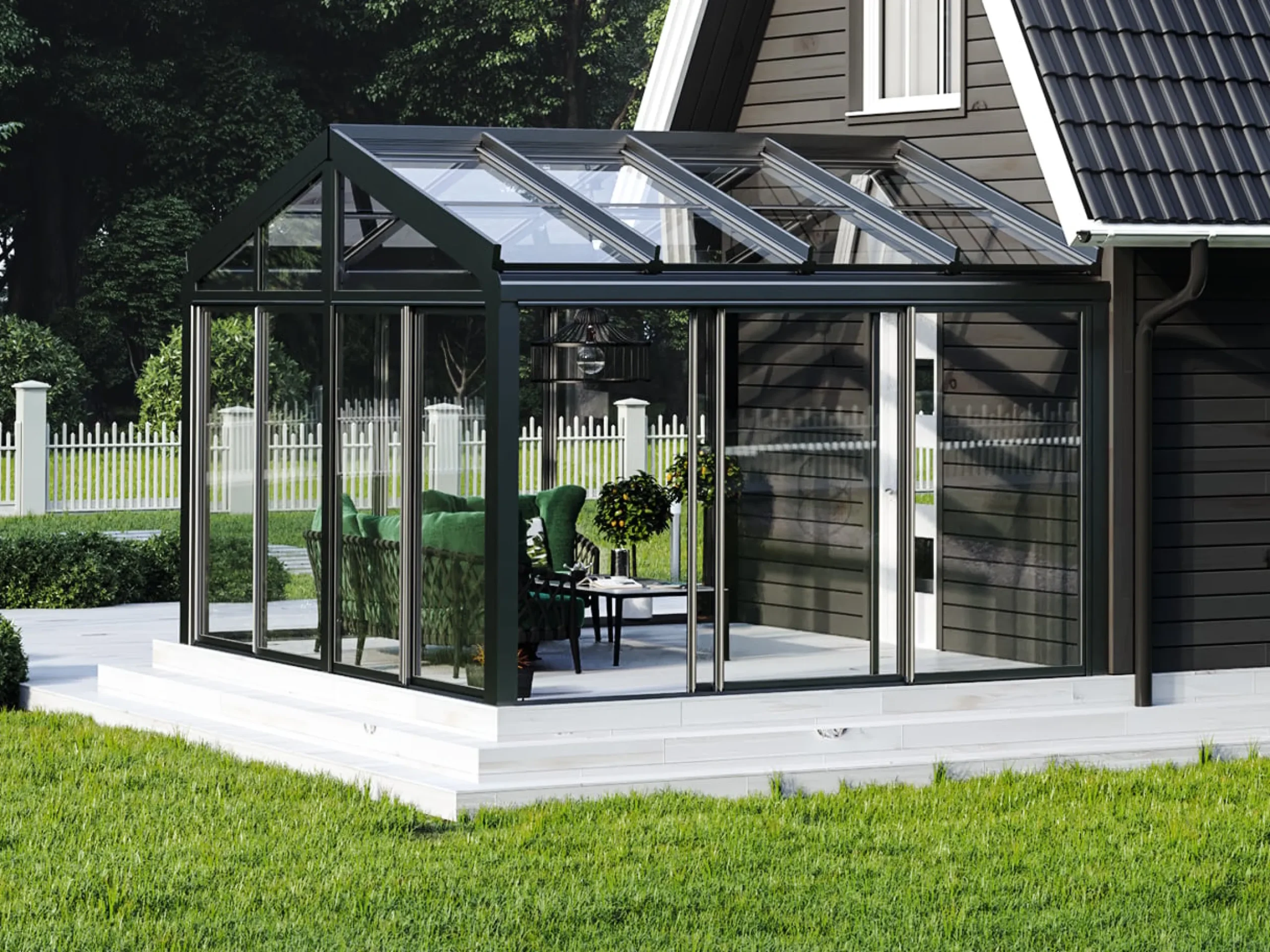 Aluminium Sadeltag Uisoleret