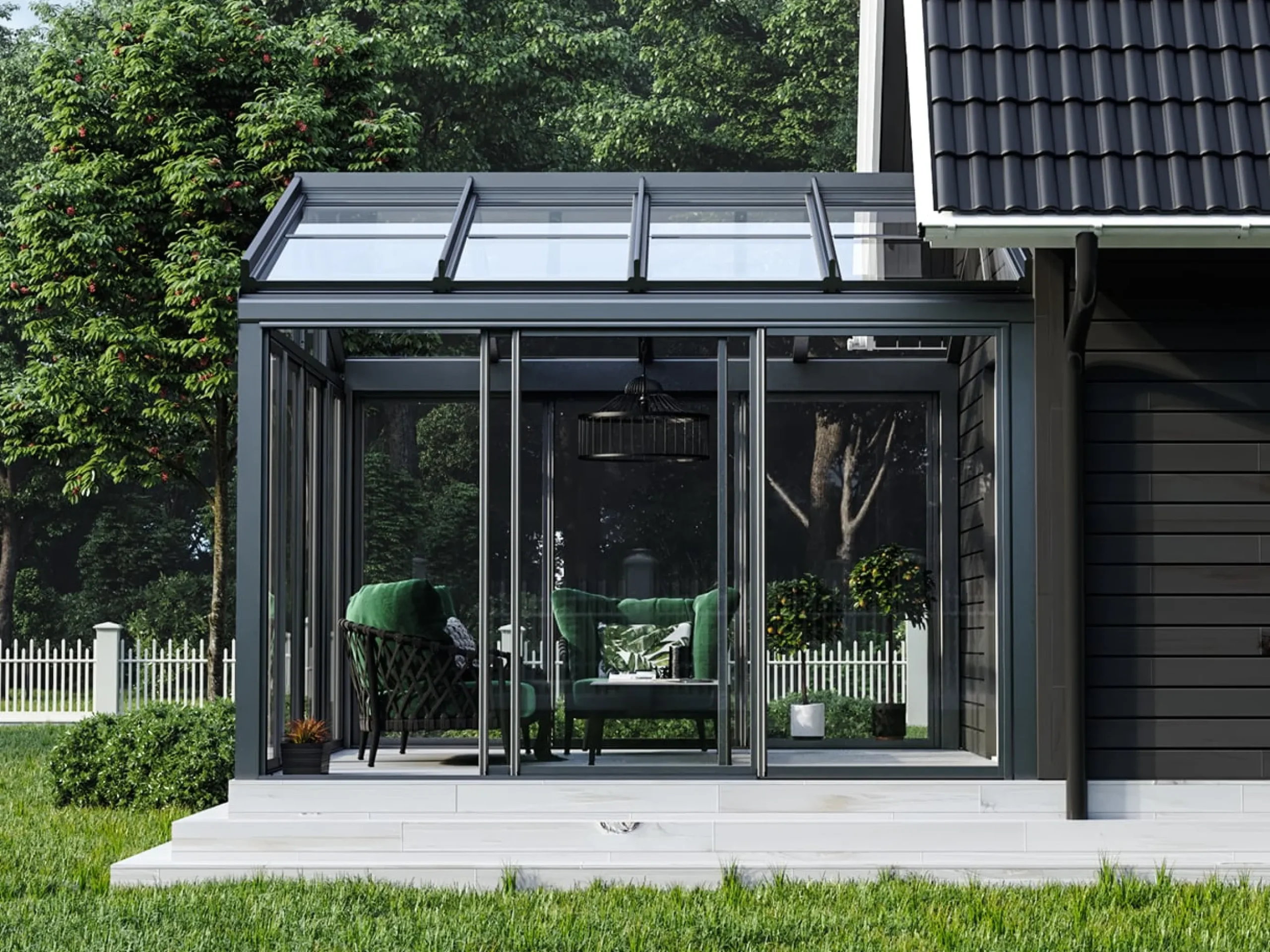 Aluminium Sadeltag Uisoleret