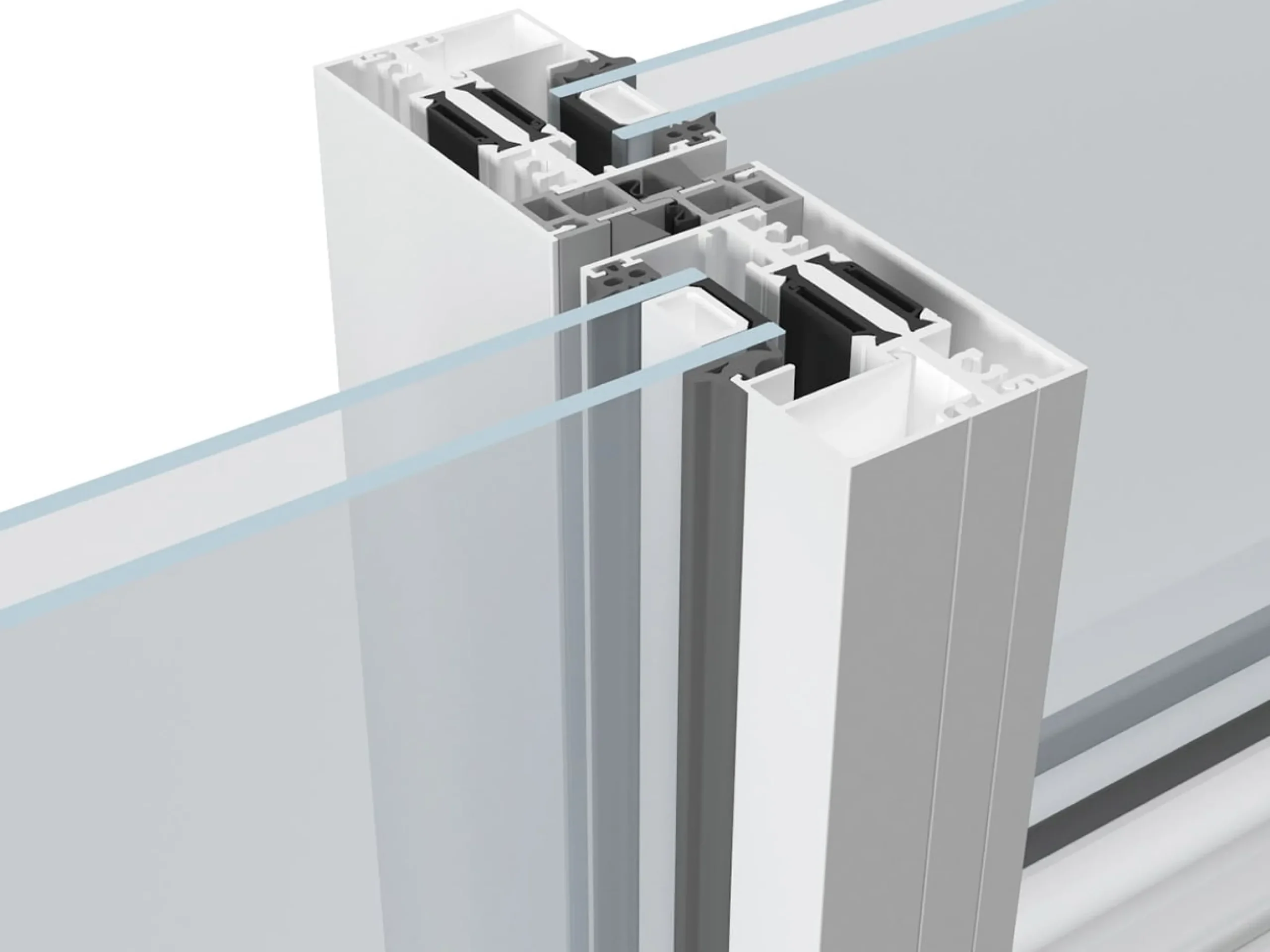 WG 100 Slimline 4-delt Facadeparti